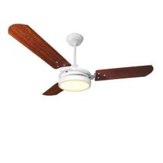 Ventilador de teto valen com led 18w motor grande ventex, Branco, Mogn