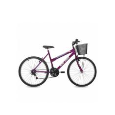 Bicicleta Mormaii Aro 26 Safira com Cesta Violeta