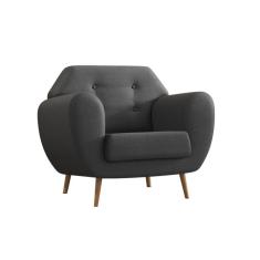 Poltrona Beegees Linho Cinza