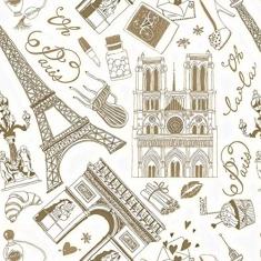 Papel De Parede Adesivo Lavável Paris Vintage 6m