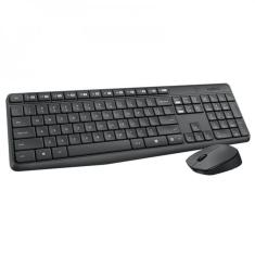 Kit Teclado E Mouse Sem Fio Logitech Mk235 Preto