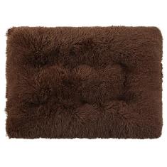 Tapete para caixa de cachorro, cama de cachorro para cães grandes, almofada de canil confortável e fofa antiderrapante para camas e móveis de cachorro, cama de cachorro acolchoada (Color : Coffee, S