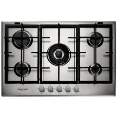 Cooktop A Gás Brastemp Gourmand 5 Queimadores Inox 75cm 220V Bdk75drbn