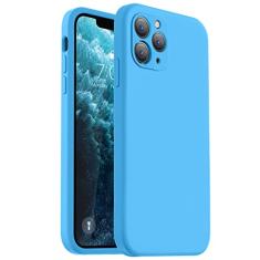 Vooii Capa compatível com iPhone 11 Pro, silicone líquido atualizado com [bordas planas] [proteção da câmera] [forro de microfibra macio antiarranhões] capa de celular para iPhone 11 Pro de 5,8