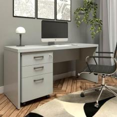 Mesa Escrivaninha 150cm x 60cm Gaveteiro 3 Gav Pé Painel F5 - F5 Offic