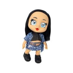 Boneca  Brave Girls Anna Cantora com Violão - Óculos e Presilhas de Ca