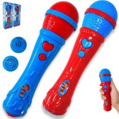 Microfone Infantil Sai A Voz Musical Cantor Rock - Masculino - Europio