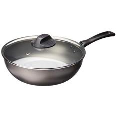 Wok Garlic Com Tampa, 24 cm, 2,3 Litros, 24 x 7 cm, Grafite, Brinox