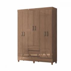 Guarda Roupa Casal Com Pés 6 Portas 2 Gavetas Jequitiba New Jequitiba