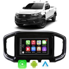 Kit Multimidia Fiat Strada 20222023 7" CarPlay Android Auto Google Voz