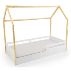 Cama Montessoriana Com Casinha Coleção Tivoli Divicar Nature Branco