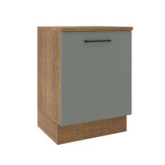 Balcão Madesa Agata 60 Cm 1 Porta Rustic Cinza