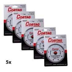 Disco de Corte Diamantado Turbo Fino 110 MM Porcelanato Cortag 5 Unidades