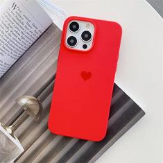 Capa de telefone Candy Color Love Heart para iphone 14 13 12 Mini 11 Pro XS Max 8 7 Plus X XR SE 2 3 Silicone Soft TPU Back Cover, vermelho, para iPhone 12 Pro