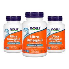 Now Foods Ultra Ômega 3 90 Softgels 3 unidades Produto Importado