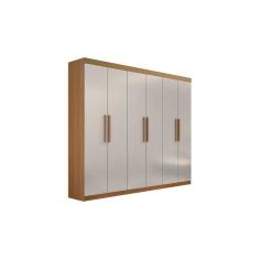 Guarda Roupa 6 Portas Leblon Cinamomo com Off white D`Doro