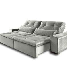 Sofá Reclinável 2 Lugares Búzios Espresso Móveis Cinza