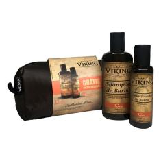 Kit De Barba Necessaire, Shampoo Condicionador Terra Viking Shampoo