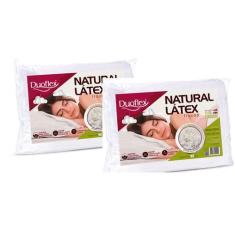 Kit 2 Travesseiros Natural Latex Flocos Duoflex