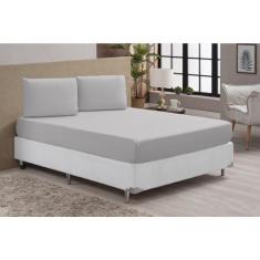 Jogo de Lençol Cama Queen Box 3 Peças Liso - Diversas Cores - Bordados