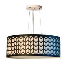 Lustre Pendente Cúpula Recorte Preto 40X15 2E27 Bivolt - Tom luz