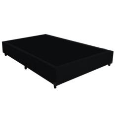 Cama Box Casal Suede SerenePrime Preto 138x188x40