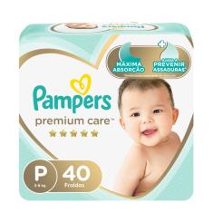Fraldas Pampers Premium Care P 40 Unidades