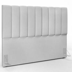 Cabeceira Cama Box Queen 160 cm Dália W01 Linho Cinza Lyam Decor