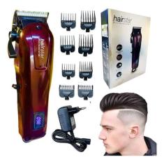 Máquina De Corte Cabelo Sem Fio 5w Hairstar Bivolt Km-209