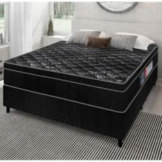 Cama Box de Casal Portobel Diplomata Orthopedic com Espuma D-33 65x138x188cm - Preto