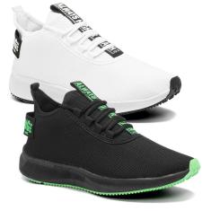 Combo 02 Pares Tênis para Academia Masculino Esportivo Treino Malhar BF Shoes-Masculino