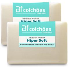 Kit 2 Travesseiro Ortopédico Espuma Especial HiperSoft Super Macio 50x70x14 - BF Colchões