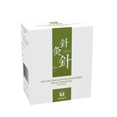 Agulha Acupuntura 0, 25X13 C/ 1.000 Agulhas, Tony, Prata/Verde/Branco