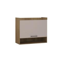 Armário Aéreo Maleiro Modulado 97cm 1 Porta Basculante Paris Luciane Móveis Avelã Pf Com Cinammon Pf