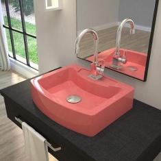 Cuba para Banheiro RT41W Retangular Aria Compace Rosa