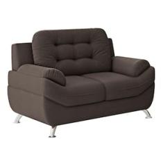 Sofá 2 Lugares Linoforte Mercury Revestido em Tecido Suede - 150cm de largura