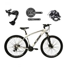 Bicicleta Aro 29 Ksw Xlt Alívio E Altus 27v Freio Hidráulico Garfo Trava - Branco Tam.21