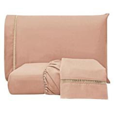 Jogo Cama Lençol Bold Queen Percal 400 Fios Acetinado Ponto - Casa Sca