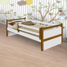 Cama Infantil Bianca Branco/Mel c/ Colchão - Movelaria