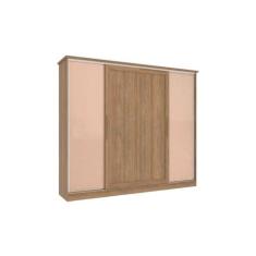 Guarda Roupa 4 Portas de Correr e 4 Gavetas N565 Nogueira/Macadamia - 