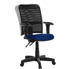 Cadeira De Escritório Ergonômica Tela Com Braço Rcp Azul