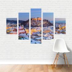 Quadro Cidades Dinamarca Ljubljana Zagreb Christmas Canvas