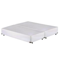 Cama Box Bipartido CASAL Corano Branco Universal - 138x188 - Cosmopoli