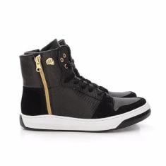 Hardcorefootwear SNEAKER SLIM HARDCOREFOOTWEAR 3719F CROCO PRETO ZÍPER DOURADO 36-Feminino