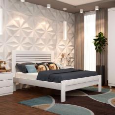 Cama Casal Safira Tcil Móveis Branco