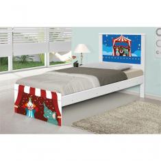 Cama Solteiro Adesivada Circo