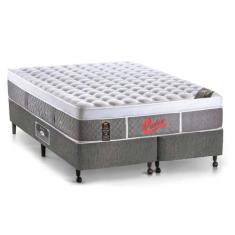 Cama Box King: Colchão Molas Pocket Ensacadas Castor Light Stress Oxyg