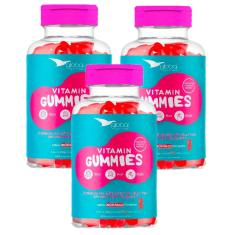 3x Vitamin Gummies Cabelos, Pele E Unhas- Global- 60 Gomas 