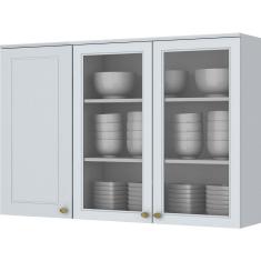 Armário Aéreo Henn 120cm 3 Portas Americana - Branco