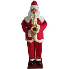 Papai Noel Dançante Animado Em Tamanho Real De 6' Com 8 Músicas, Papai Noel Dançante Cantando De Natal, Decoração De Papai Noel Com Agitação Elétrica, Para Enfeites De Pátio Doméstico De Árvore De